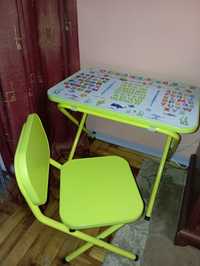 Продам! стол (Абетка)с алфавитом, стул, салатовый цвета)