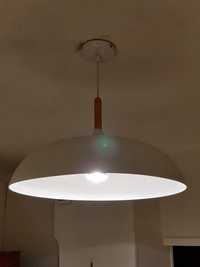 Lampa wisząca żyrandol 45 cm biały japandi