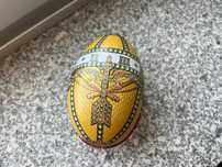 Ovo Fabergé metálico - novo