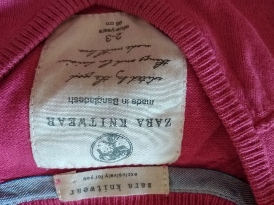 Casaco NOVO e pulôver Zara T 3/4 anos