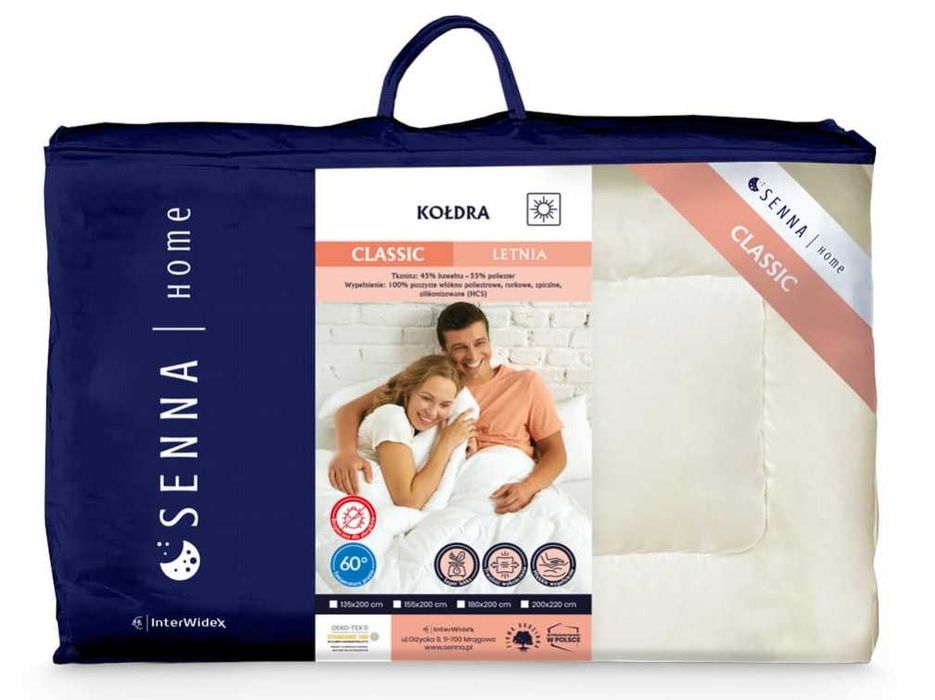 Kołdra INTER-WIDEX 200x220 classic letnia antyalergiczna krem