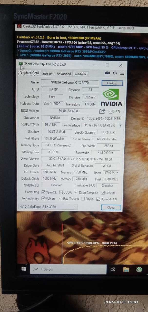 Відеокарта INNO3D GeForce RTX 3070 8gb Twin X2 OC 256 bit KlavaComp