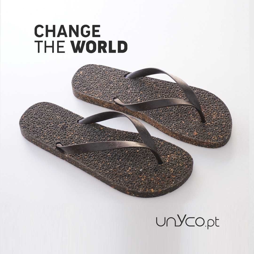 Chinelo com cortiça reciclada Cork Unyco