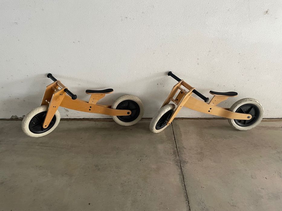 Bicicleta evolutiva / triciclo wishbone original natural 3 em 1