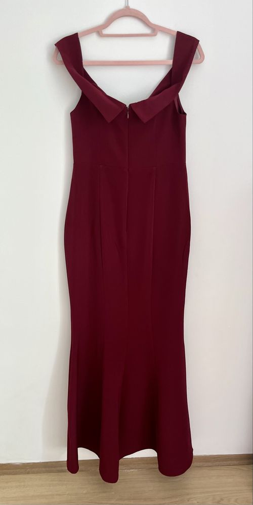 Elegancka bordowa suknia Roz.38