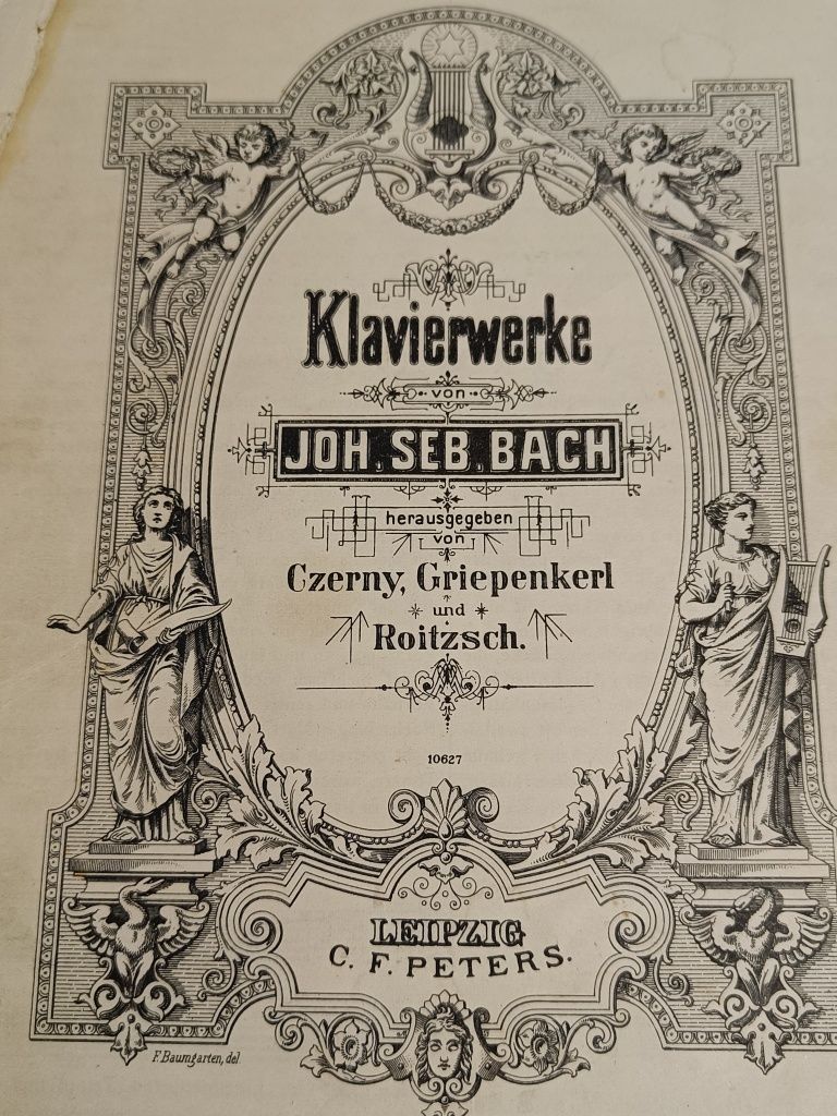 Продам старовинні ноти. І.С.Бах.. Текст немецкою мовою.