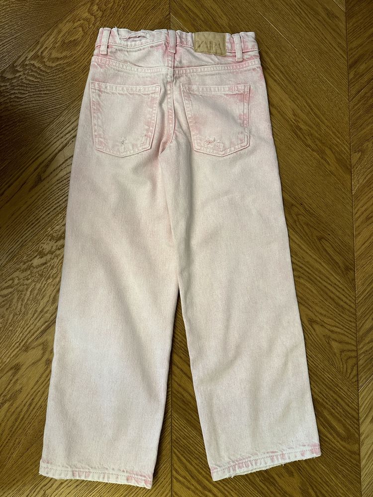 ZARA spodnie roz 128 (8lat)