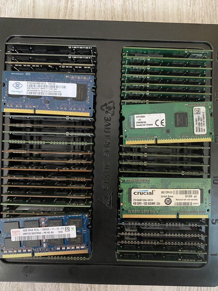 Оперативна пам'ять ноутбука SoDimm DDR3L 1600 DDR3 1333 4Gb