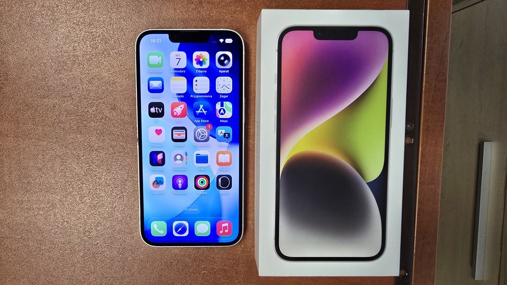iPhone 14 128GB biały, stan db