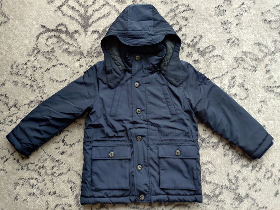 Granatowa przejściowa kurtka chłopięca Massimo Dutti 110-122