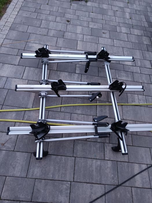 Bagaznik dachowy aluminiowy na 3 rowery