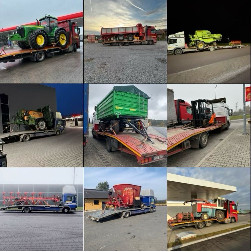 Transport LAWETA ciągników maszyn rolniczych POMOC DROGOWA 24/7
