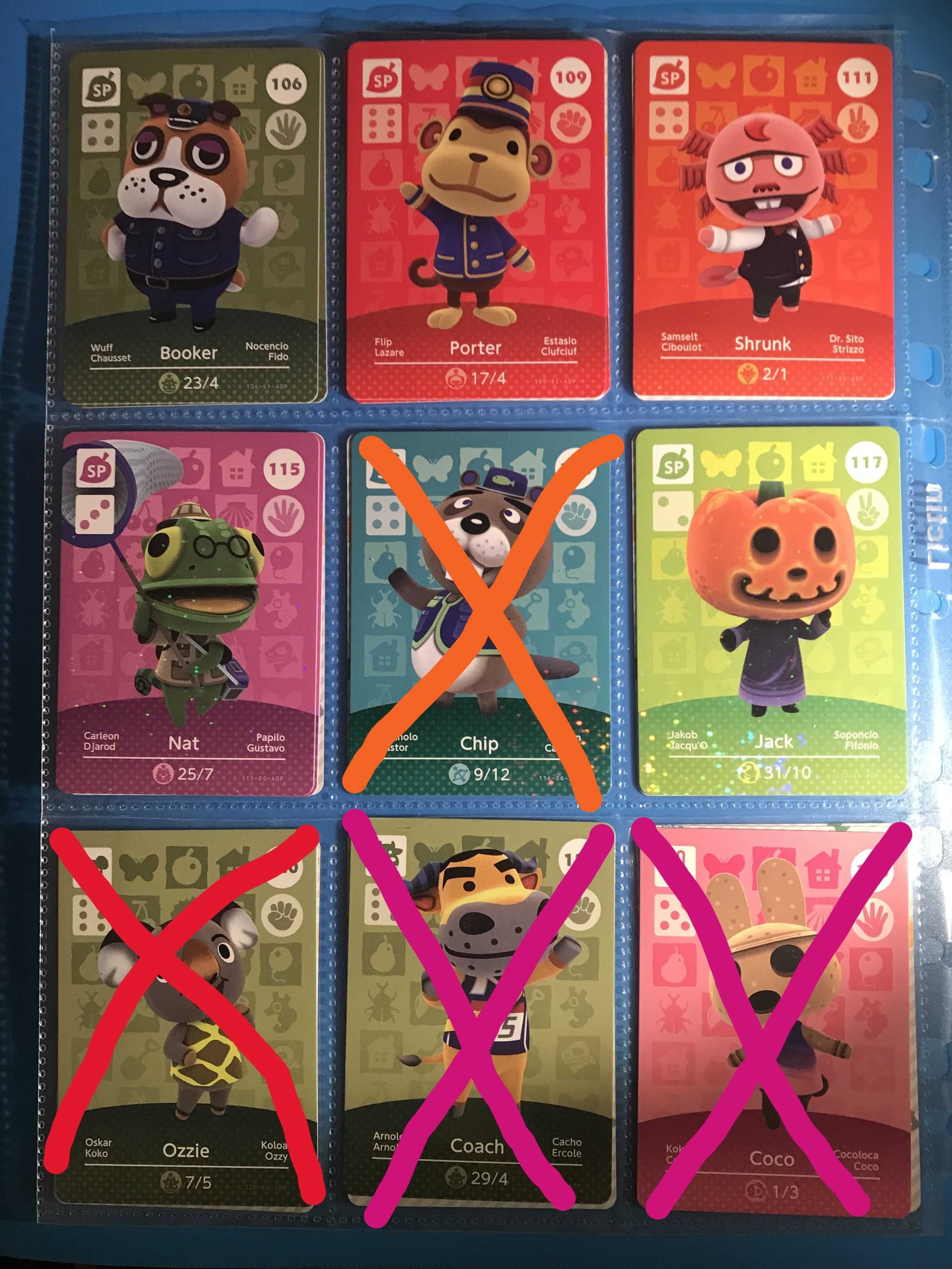 Animal Crossing Cartas Amiibo (Serie 1-4 + WA) Venda ou Troca