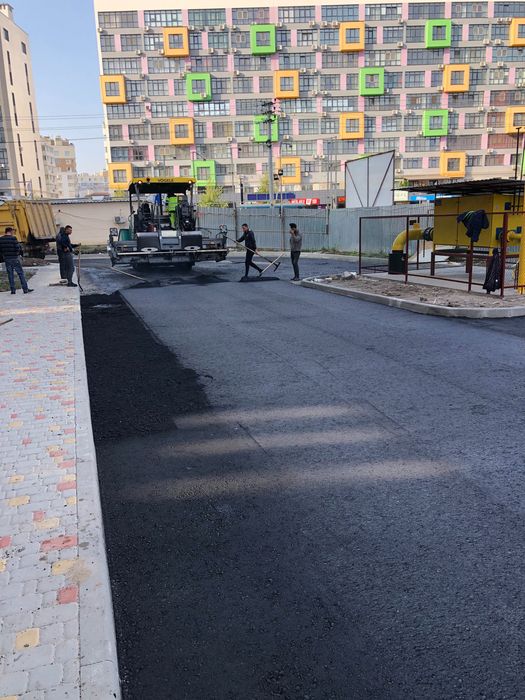 Асфальтирование,земляные работы,котлован,асфальтная крошка,укладка фем