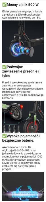 Hulajnoga -80% elektryczna iscoter i9