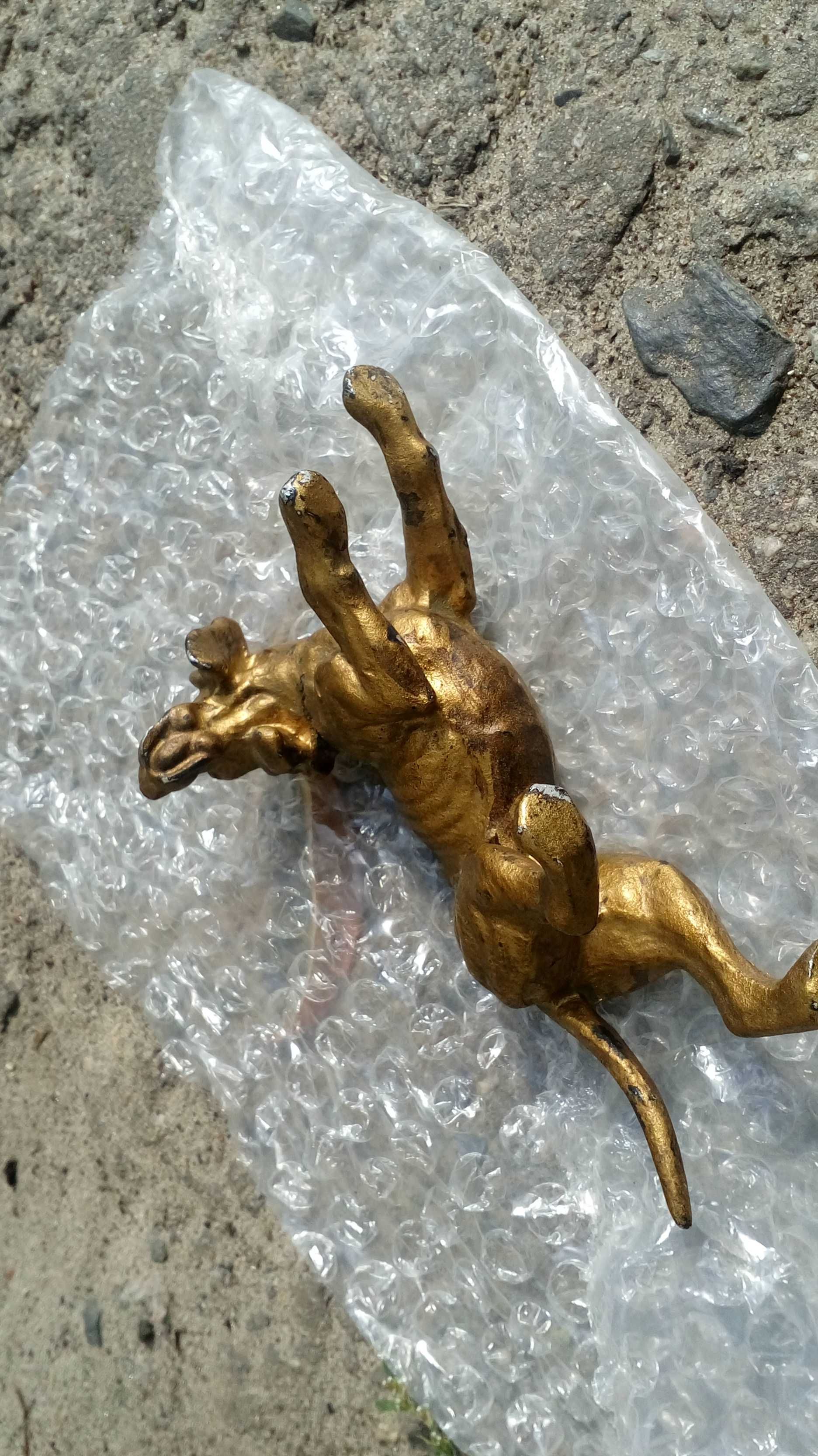 Статуэтка фигурка металлическая собака охотничья СССР редкость