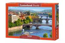 Puzzle 500 elementów. Widok mostów w Pradze. Castorland