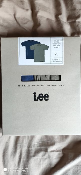 Lee dwupak t-shirtów khaki i granatowy rozm XL
