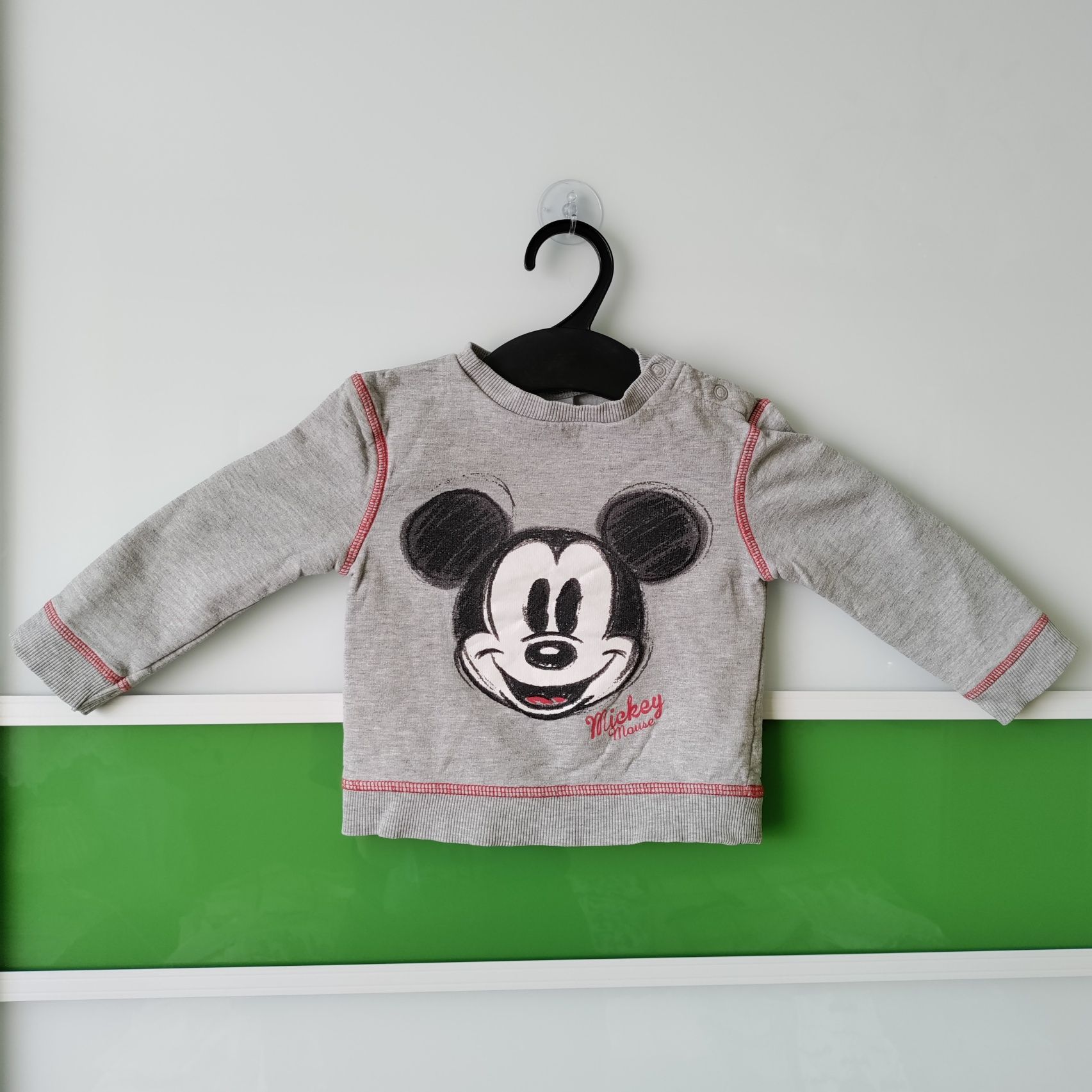 Szara bluza sweter myszka Mickey mouse Disney 86 cm 12-18 m