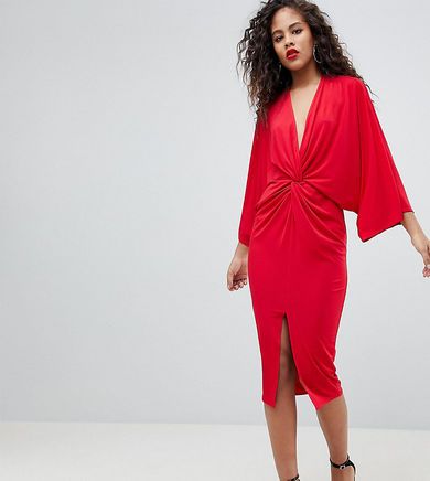 Nowa czerwona sukienka flounce London
