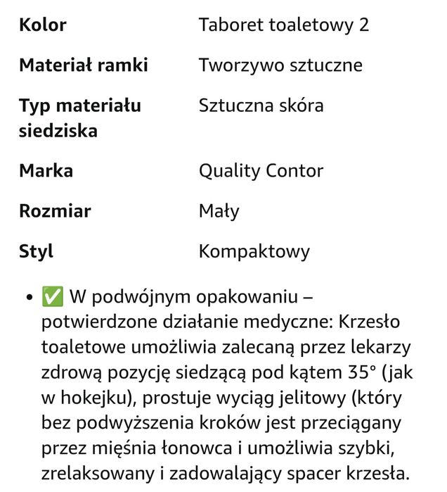 Zestaw Medyczny taboret toaletowy Dr.Wellthy