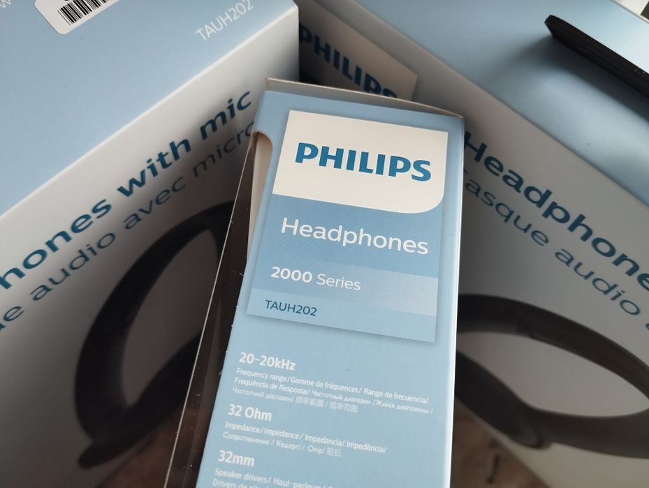 Słuchawki PHILIPS TAUH202BK/00, Czarne, NOWE.