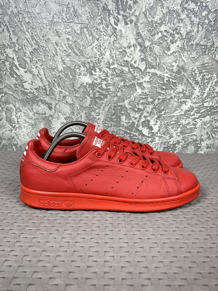 Adidas stan smith кроссовки кеды 43 размер кожаные красные