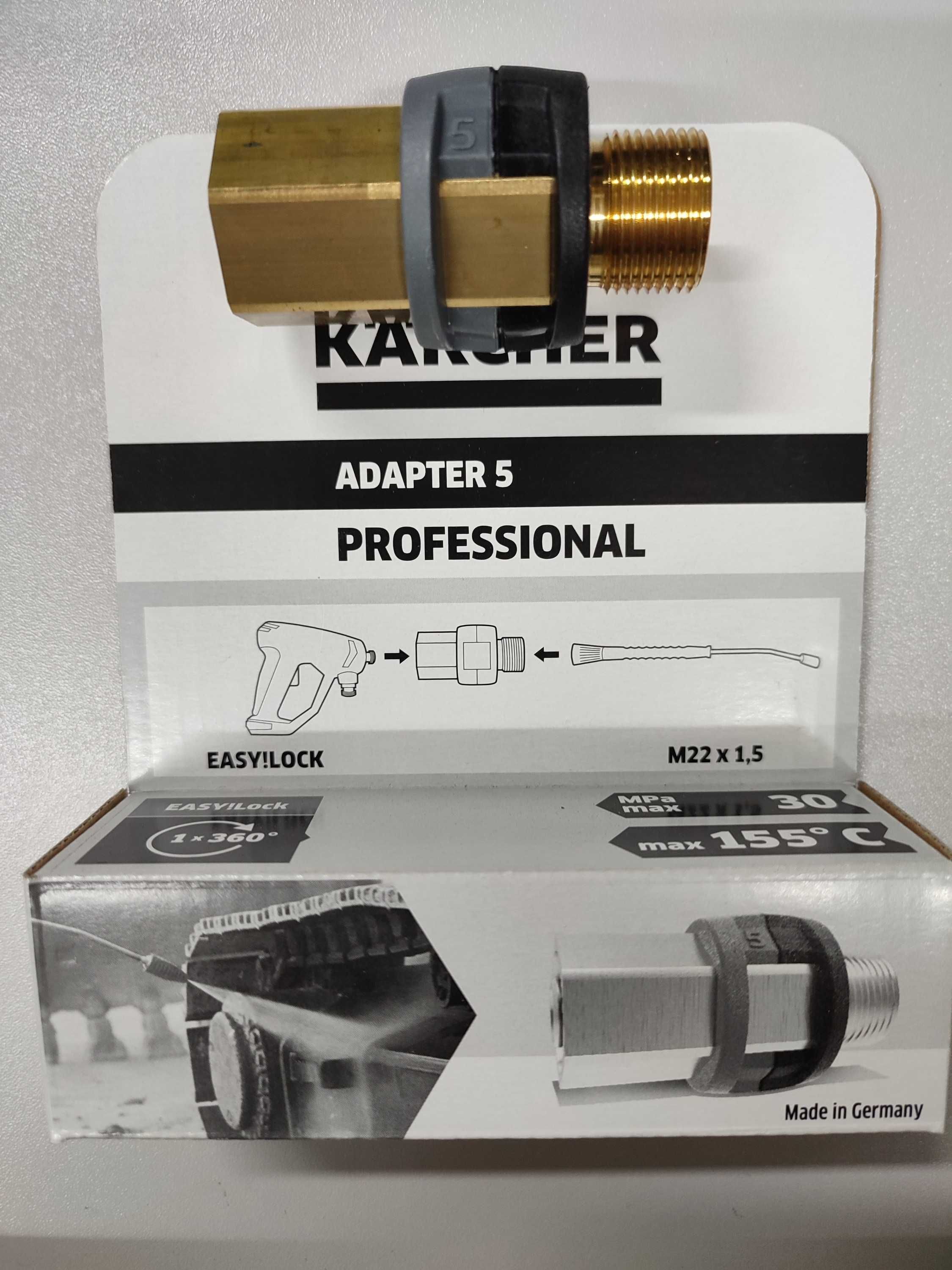 Adapter 5 Myjka Karcher złączka Pistolet Easy Lock+Lanca M22x1,5