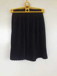 Spódnica Plisowana czarna xs s 34 36 używana szyta na wymiar handmade