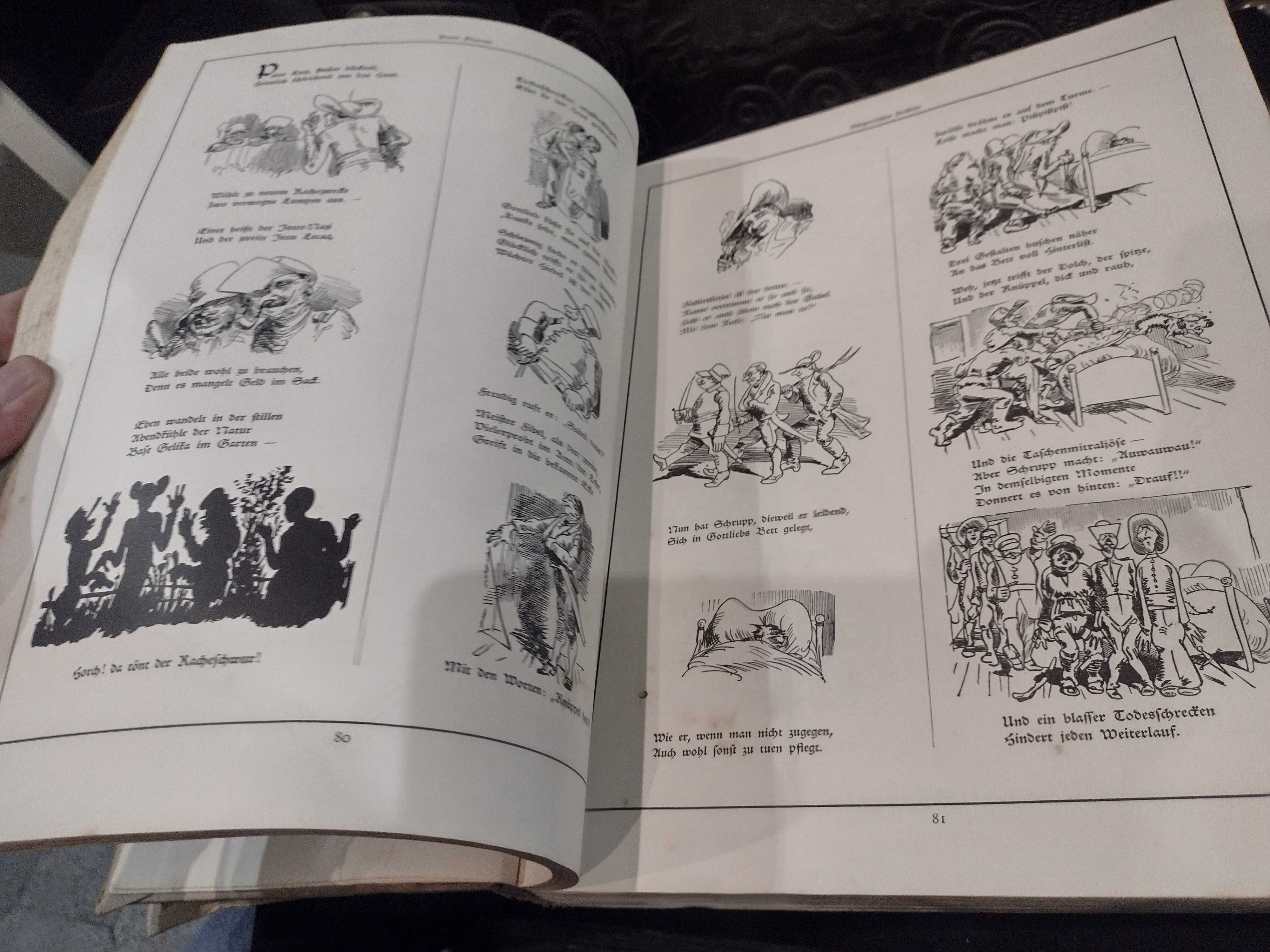 Álbum Wilhelm Busch 1924 Tesouro humorístico com 1500 desenhos/fotos