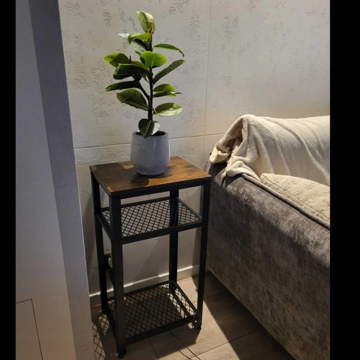 Szafka Nocna Stolik Kawowy Regał Vintage Loft Rustykalny Brąz