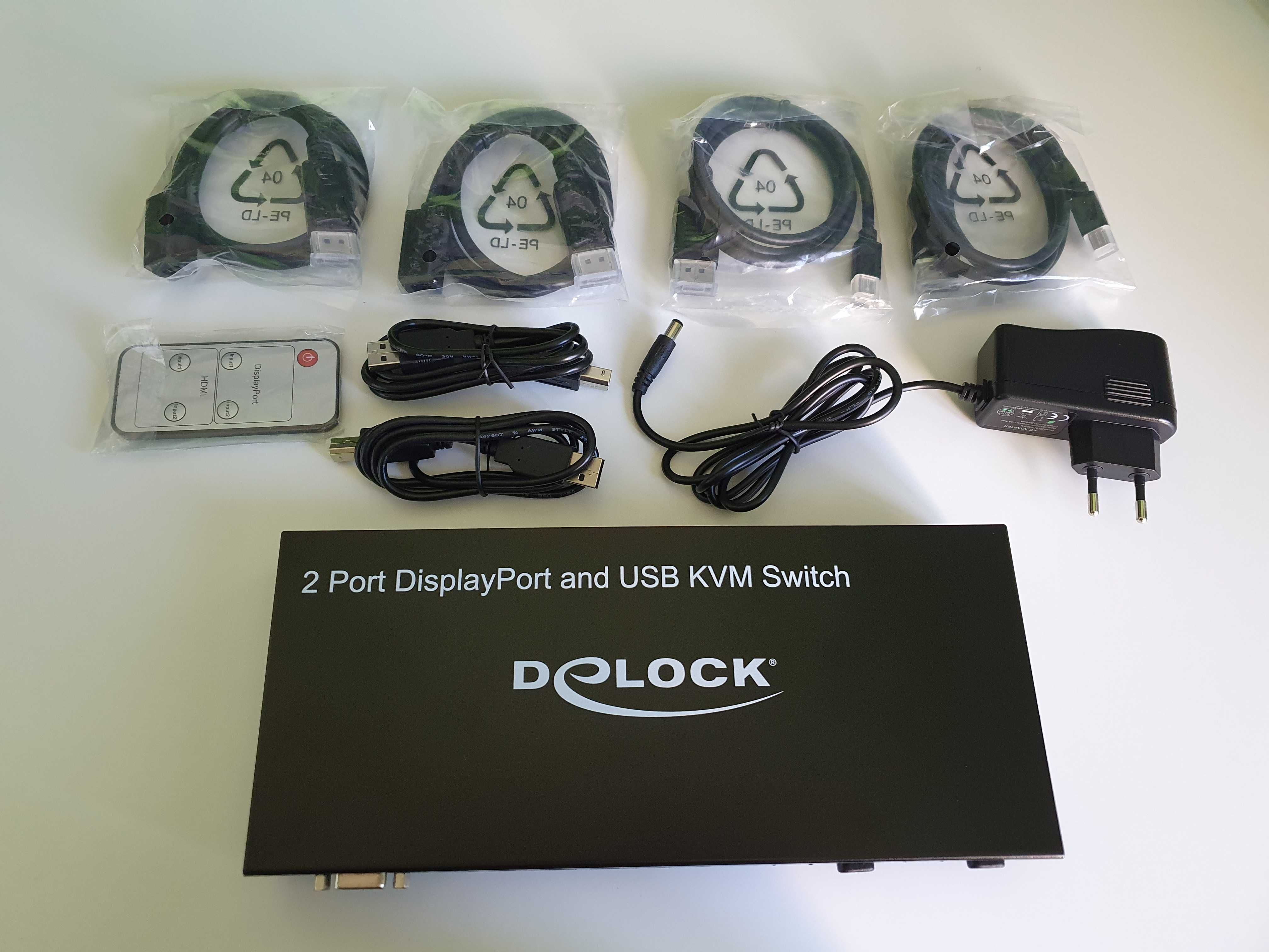 Delock KVM przełącznik switch 11367 DisplayPort HDMI USB Audio 2 PC