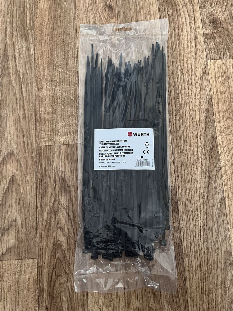 Trytytki wurth_4,8mmx 280 mm_ 200szt_ dwie paczki _mocne