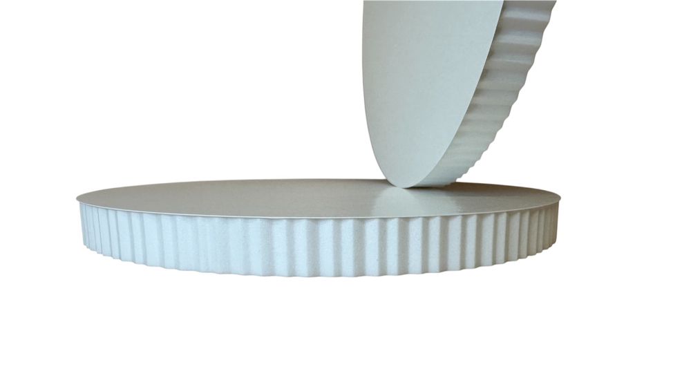 Podkład pod tort / ciasto KARBOWANY WZÓR, Styrodur, średnica 22cm