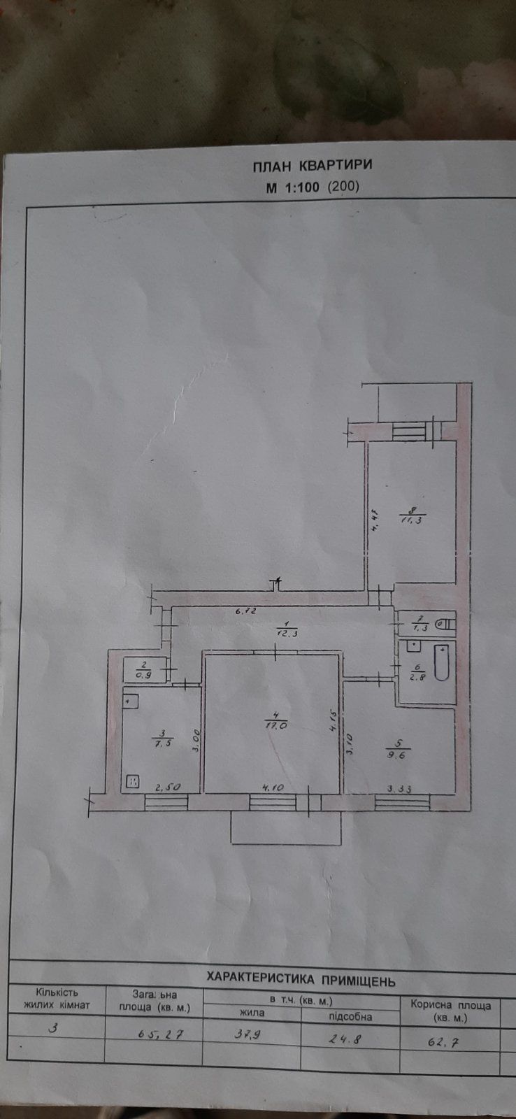 Продам трьох кім. АО, квартиру ,крошня,Покровська