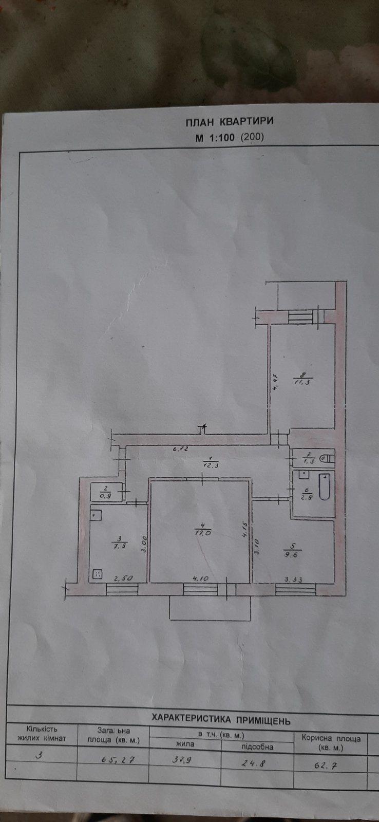 Продам трьох кімнатну квартиру ,АОкрошня,Покровська