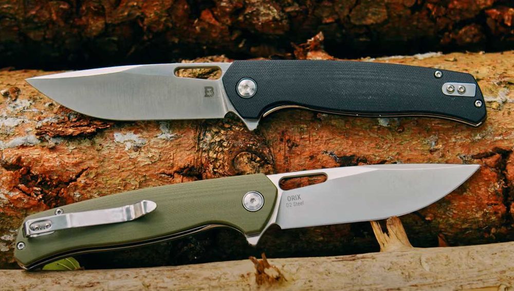 Badger Outdoor D2 Orix ніж бомбезний збитий брутальний складень нож