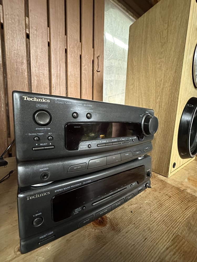 Zestaw stereo HiFi wieża Technics + kolumny Unitra Tonsil