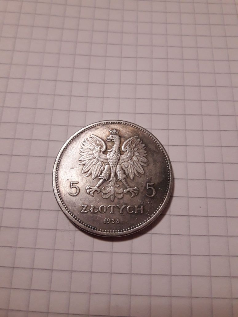 Moneta 5 zł 1928 Nike