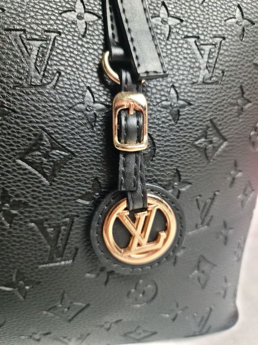 Torba duza Jet Set damska Louis Vuitton monogram czarna