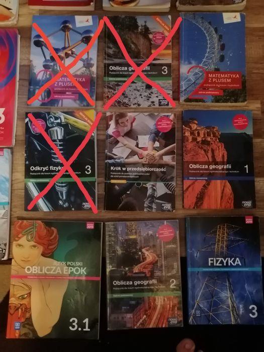 Podręczniki do szkoły średniej: klasa 1/2/3/4.