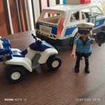 Playmobil Wóz policyjny że światłem i dźwiękiem, bankomat kład.