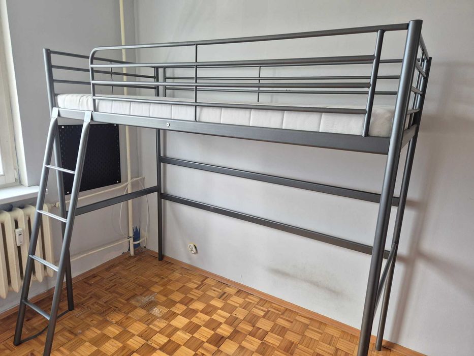 SVÄRTA IKEA Rama łóżka na antresoli, srebrna, 90x200 cm