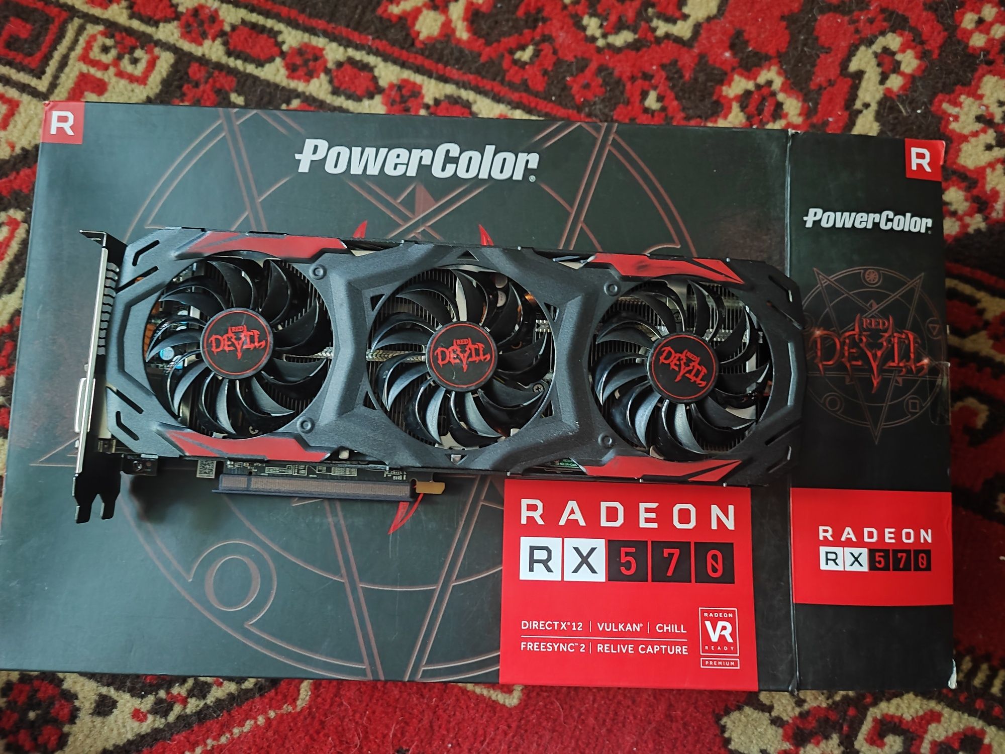 Видеокарта Radeon Rx 570 power color 4gb