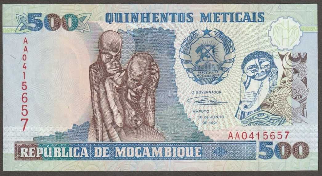 Mozambik 500 meticais 1991 - AA - stan bankowy UNC