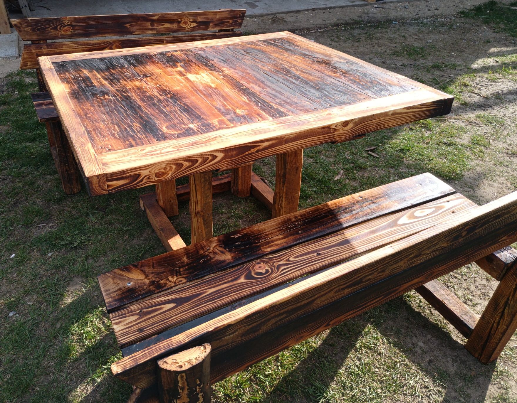 Zestaw ogrodowy stół+ławki