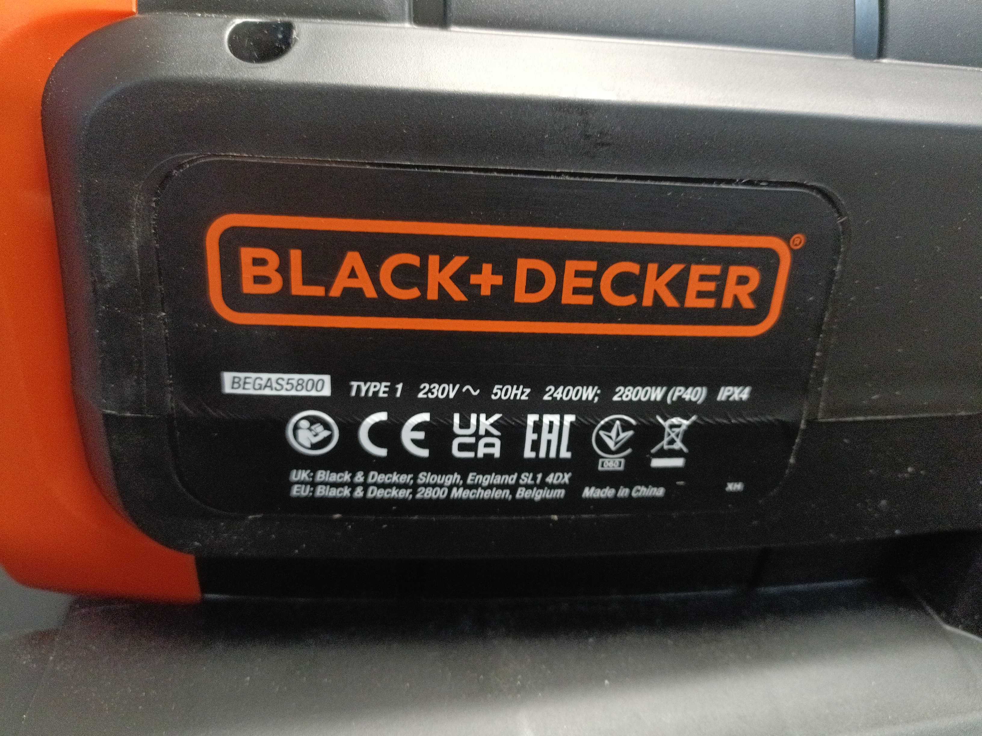 BLACK+DECKER BEGAS5800 подрібнювач садовий гілок Ø45мм, 2800Вт, фреза
