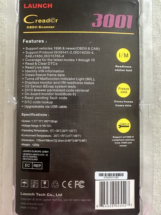 Tester skaner diagnostyczny LAUNCH CR3001