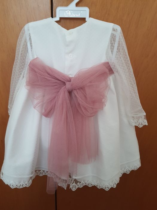 Vestido de batismo e acessórios
