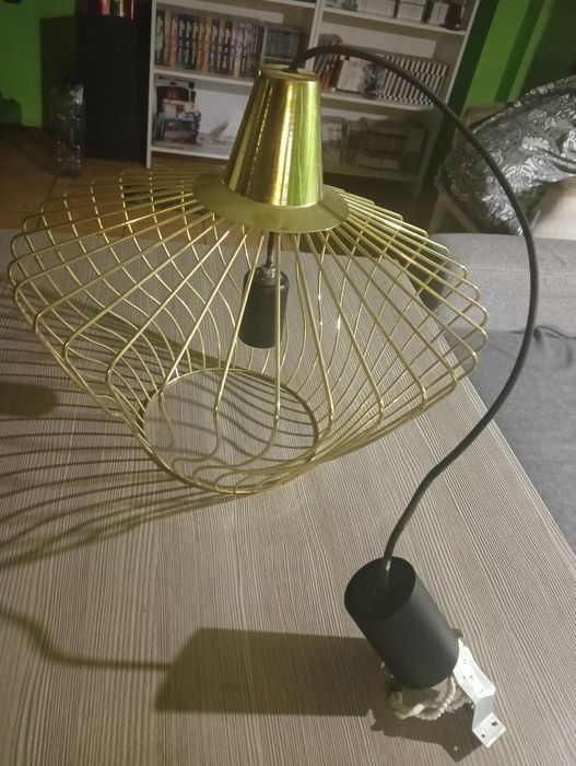 Nowoczesne lampy w kolorze złota metalowe 2 sztuki